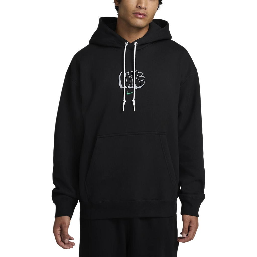 Nike Solo Swoosh Comfortabele Zachte Ruime Hoodie Mannen hoodies Zwart Pauw HQ4181-010