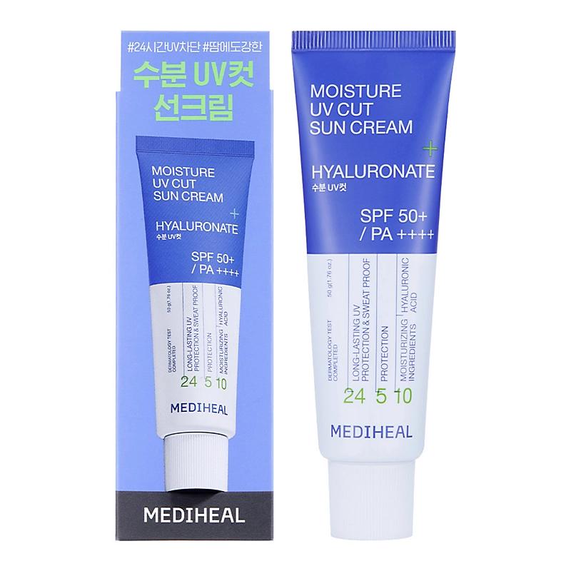 MEDIHEAL Moisture Sun Cream TEATREE, Vitamin C, Hyaluronate SPF50+/PA++++ 50mL/ Moisturizing, Korean Cosmetics, Kbeauty