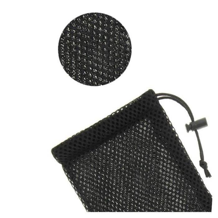 Étui Housse Mesh en Nylon avec Fermeture de Boucle pour BlackBerry KEYone (2017) > Noir