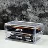 Clear 2 Drawer Makeup Storage Box Acrylic Cosmetic Organizers for Desk Tidying and Neat Jewelry Pens and Small Items