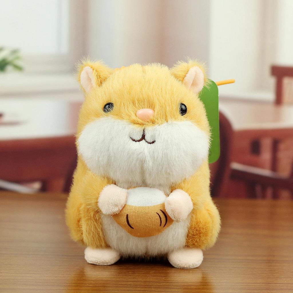 Roztomilý kreslený křeček s plyšovou klíčenkou a přívěskem na tašku pro arkádové drápové automaty