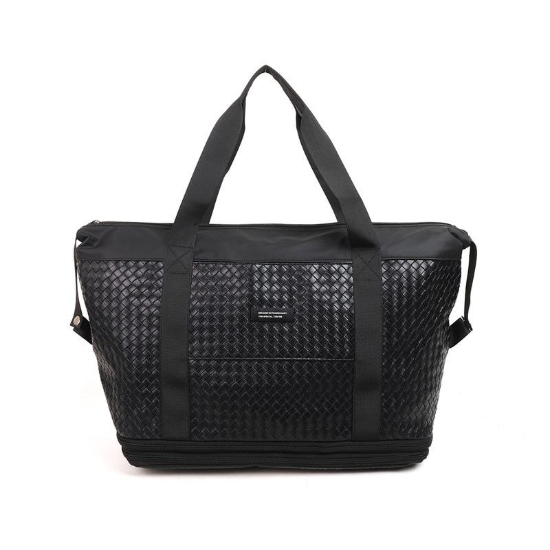 

Модная сумка для ручной клади для деловых поездок, двухслойная, расширенная, сверхвместительная, для дорожных сумок, которые можно использовать для путешествий чёрный