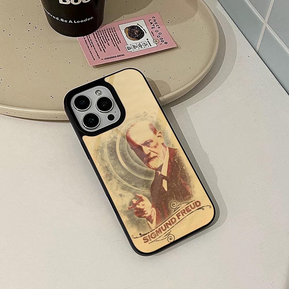 Sigmund Freud Phone Case for Iphone 17 16 15 14 Air 13 12 11 Pro Max Mini Plus Fundas Shell PC+TPU Cover