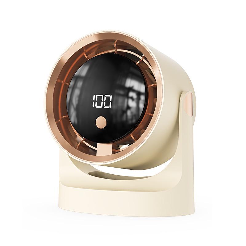 

Premium Desktop Mini Portable Fan for Office, Dorm, or Bedside F11 Display Fan【Rechargeable 1800mAh】 бежевий/білий