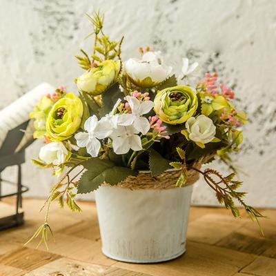 Fake Flower Portable Multi-functional Rural Style Decorative Bright Color Fake Flower for Home