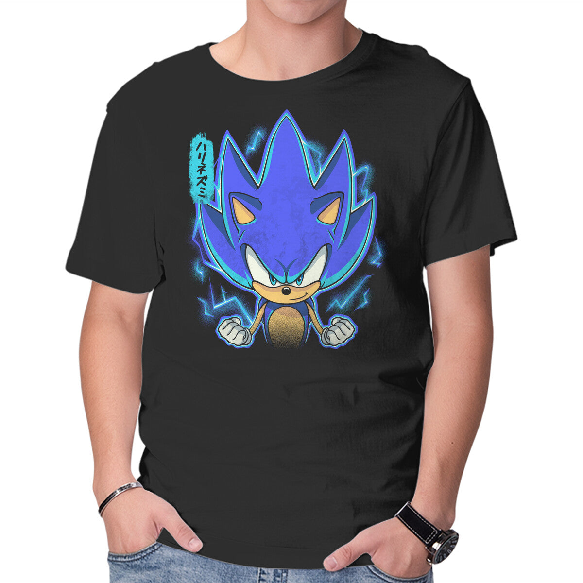 Unisex Crew Neck T-Shirt The Speedy Hedgehog Graphic Short Sleeve Casual Tee S