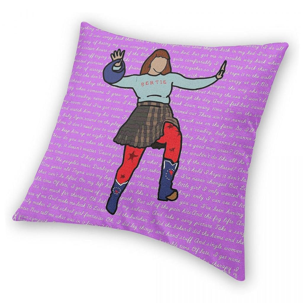 Cmat Lyric Portrait Square Pillowcase Polyester Linen Velvet Printed Zip Decorative Pillow Case Car Cushion Cover