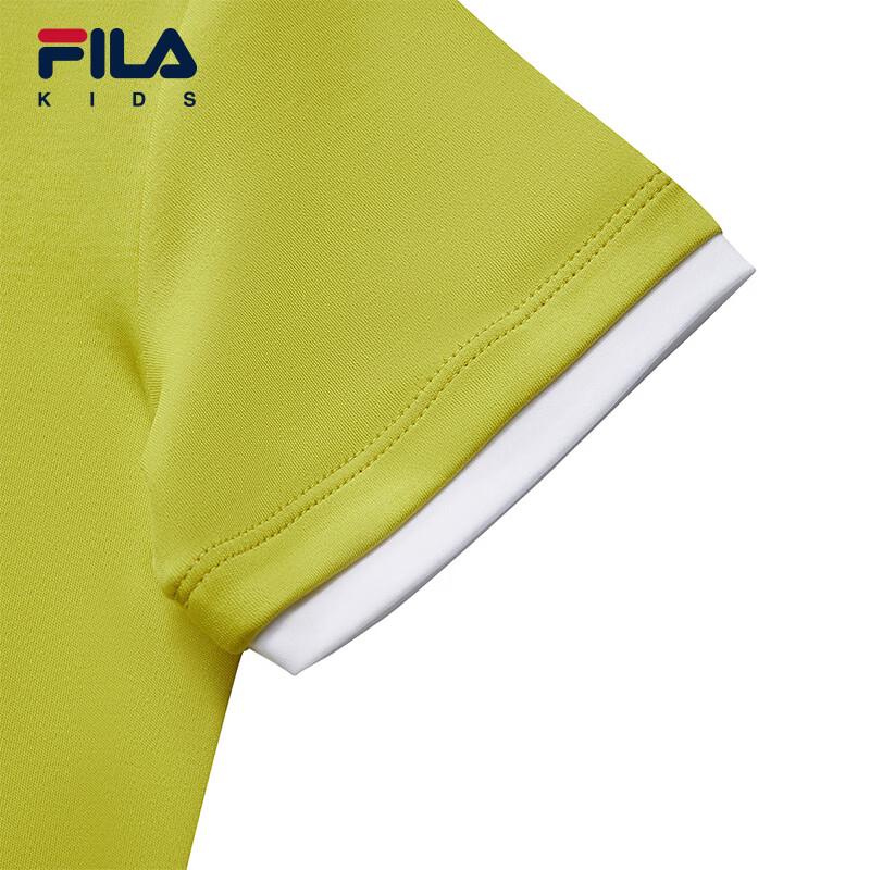 FILA Boys' Gold Autumn Yellow Short Sleeve T-Shirt