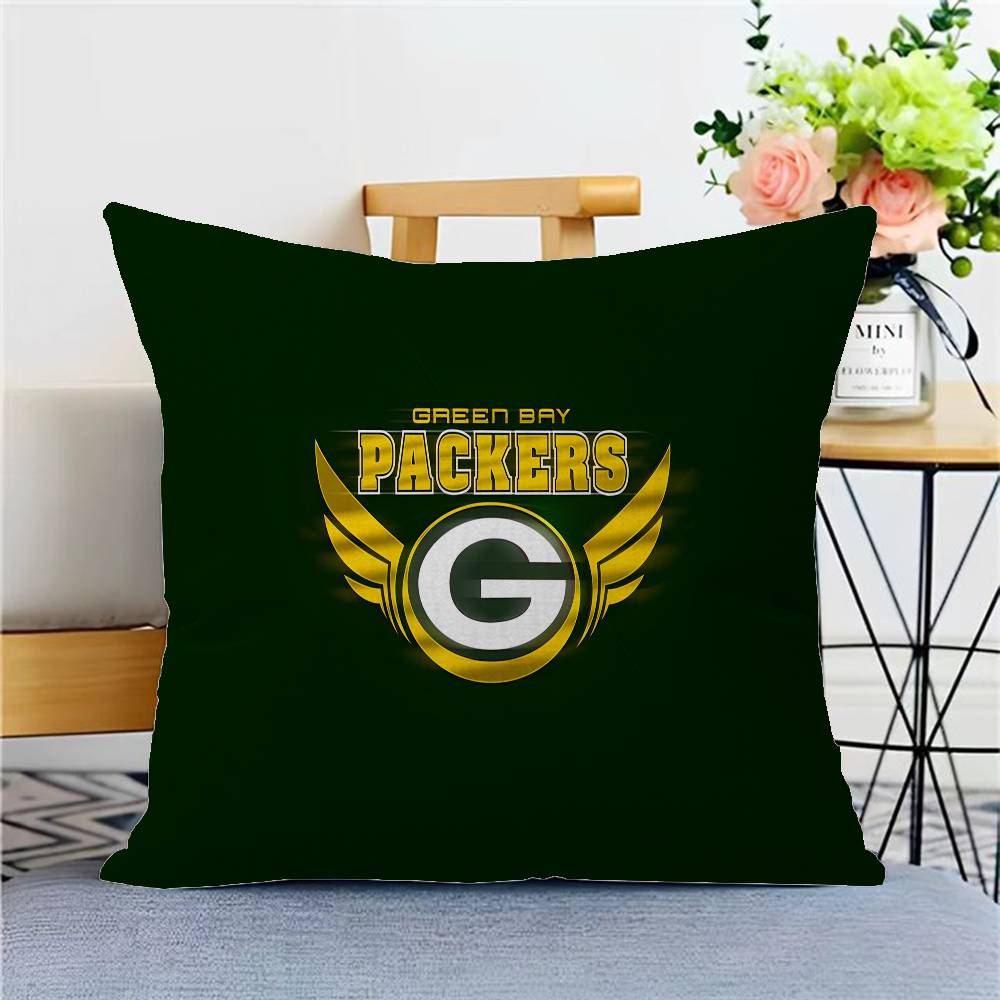 

Green BayS PackerS Pillow Gift Home Office Decoration Pillow Bedroom Sofa Car Cushion CoverPillow Case 12x12Inch