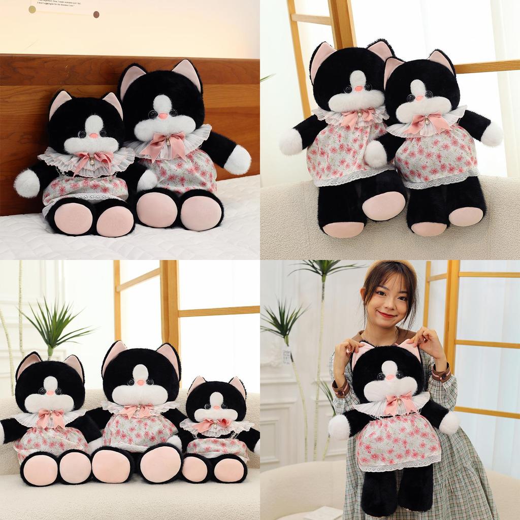 Cute And Realistic Cat Plush Toy Doll Sleep Pillow For Girls Soft Cuddly Gift