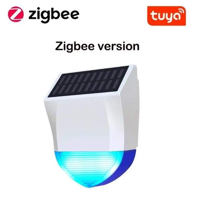 

Tuya Smart For Zigbee/Wifi Siren Alarm Waterproof Outdoor With Solar And USB Power Supply Optional 95dB Remote Control