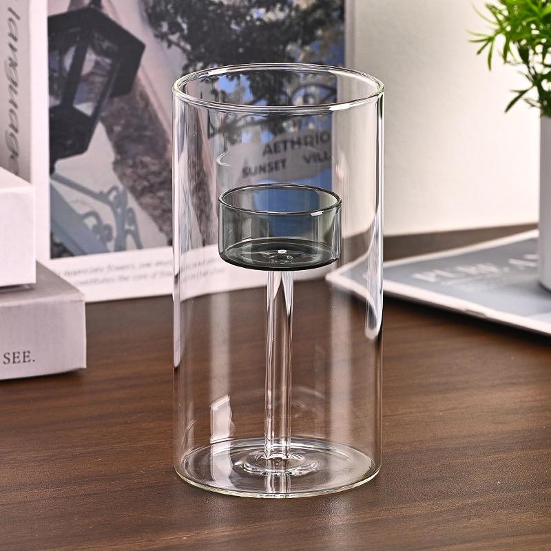 Windproof Glass Candle Holder: Aromatherapy & Decorative Accent for Candlelight Dinner
