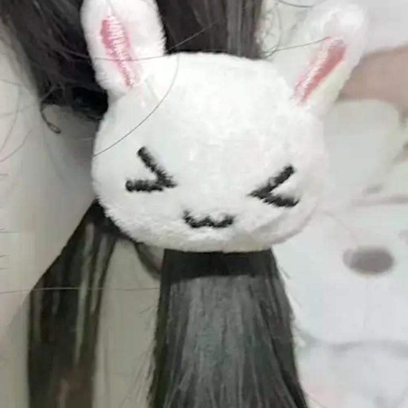 1/2 Adet Sevimli Peluş Tavşan Saç Tokası Saç Bandı Lolita Kızlar Öğrenciler İçin At Kuyruğu Saç İpi Saç Aksesuarları Takı