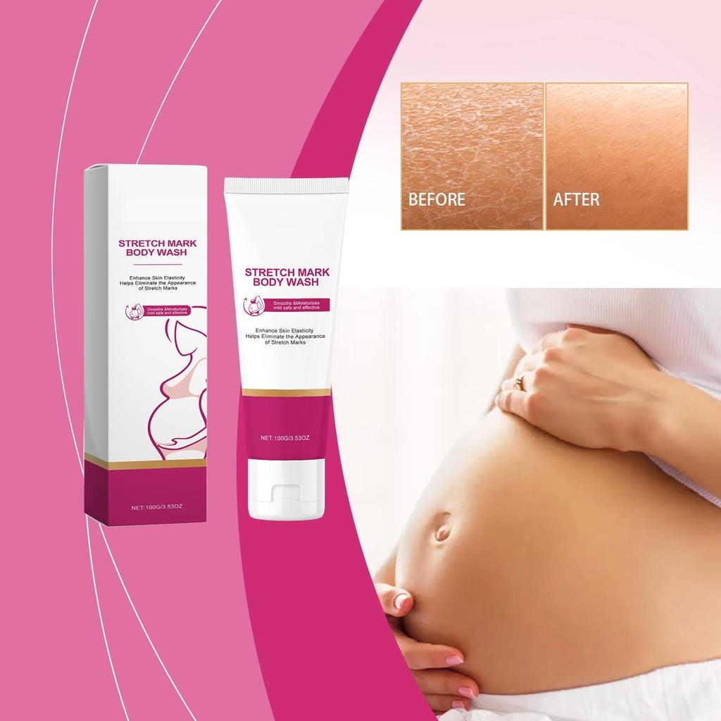 Pregnancy Shower Gel, Moisturizing Body Wash Lightens Lines And Smooths Skin Gentle Without Irritation,100ML