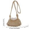 Net Pouch Yarn Woven Crossbody Bag Large Capacity Hollow Fishnet Bag Crochet Shoulder Pouch  Female