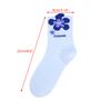 1 Pair Women Cotton Socks Sweet Tulip Flowers Socks For Girls Famale Japanese Harajuku Mid Tube Casual Socks