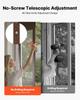 Dog Door for Sliding Glass Door, 1927 mm to 2040 mm Adjustable Height, Aluminum Alloy Frame with Rotating Hinges, Lock Design, 260.4 x 412.8 mm Flap,