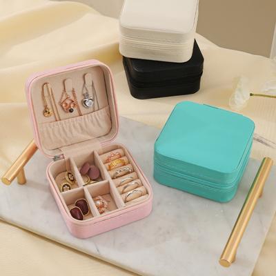 Multifunktionale tragbare, zarte kleine Schmuckschatulle, Reisearmband, Ohrstecker, Ohrringe, Schlafzimmer-Tischplatte, neue Aufbewahrungsbox