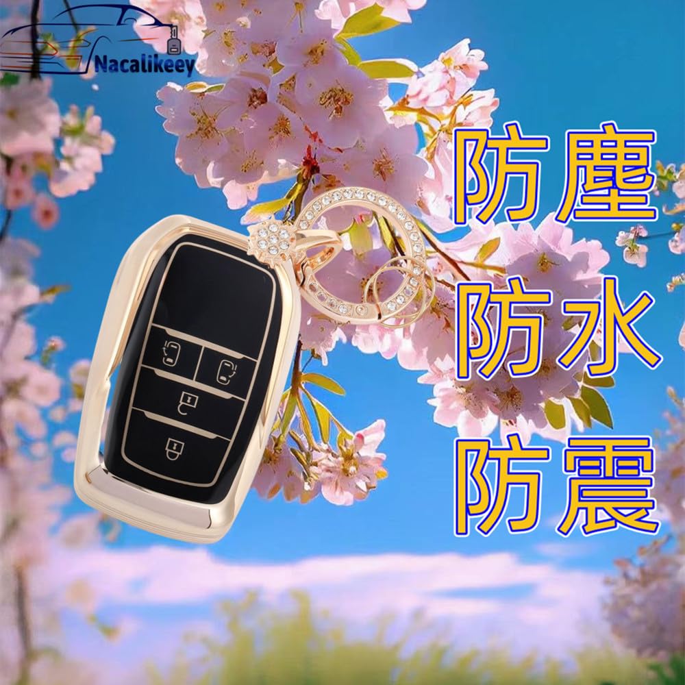 Nacalikeey Cute Key Case, Snow Key Holder, Key Case, Sparkle, Key Cover, Gorgeous Style, Black