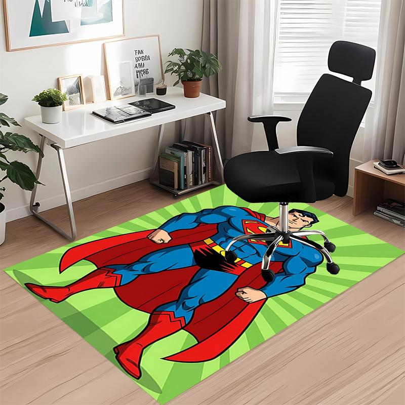 SUPERMAN Printed Carpetrugfor Office Chair Living Room Bedroom Kitchen Room Decor Gifts