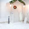 Metal Snow Measuring Ruler Wrought Iron Measuring Gagdet Accessory for Indoor Winter Snowmobile Yard Supplies
