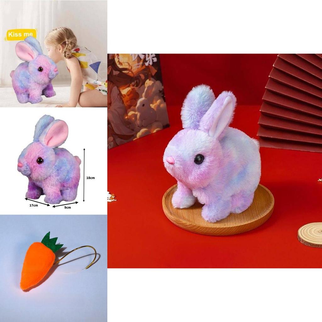 Plush Rabbit Toy With Jumping Sound And Motion Sensor For Kids Interactive Play