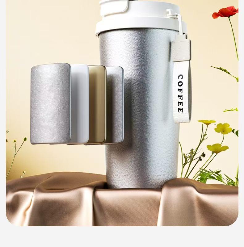 Luxury Lightweight Titanium Insulated Coffee and Tea Cup with Built-in Tea Infuser