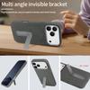 Suede PU Leather Magnetic Phone Case for iPhone 17 pro with 360° Rotatable Metal Holder Compatible with iPhone 17/16/15 Pro Max