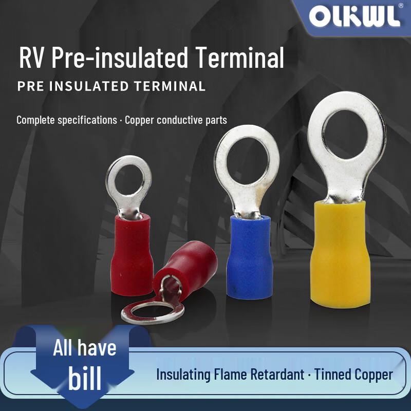 OLKWL RV Cold Press Ring Copper Terminals