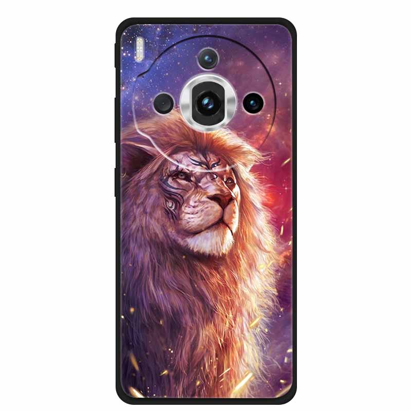 For ZTE nubia Z60S Pro 6.78" Case TPU Soft Black Silicone Painted Cute Cat Starry Cover for Nubia Z60S Pro Luxury Animals Funda