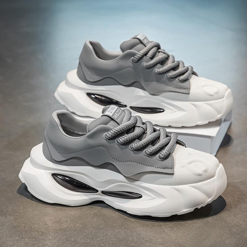 Men's shoes spring new fashion versatile trend casual non-slip wear-resistant niche teenagers platform dad shoes