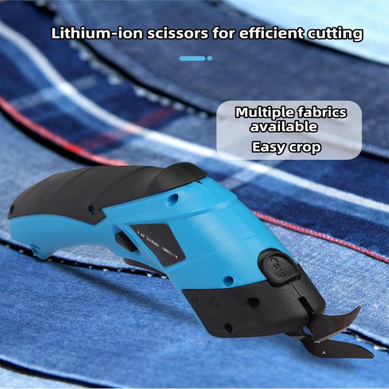 ZK40 Electric Scissors Cloth Cut Machine Lithium Charging Leather Sewing Tailor Scissor Tungsten Steel Blade Portable Hand Tool