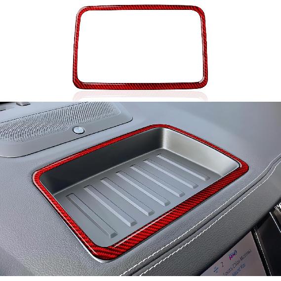 Car Sticker Carbon Fiber Center Console Gear Shift Indicator Panel Cover Trim for Ford Ranger XLT Lariat XL      Decal Accessories Red