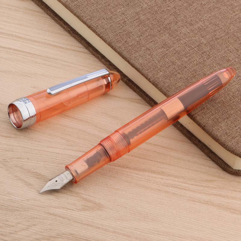 Jinhao 992 Plastic Fountain Pen Transparent Rotate Clip Classic Style M Lorelei Stationery Student Office School Supplies