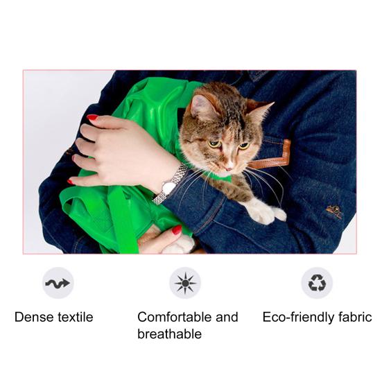 Cat Pouch Carrier Backpack Adjustable Pet Sling Bag with Storage Pocket for Grooming Vet Visits Medication Administration Dental Care Nail Trimming