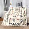 Formula Calendar Personalized Name Blanket Gift Personalized Blanket Soft & Cozy Suitable for Bedding Living Room Nap Chair All-Season Use