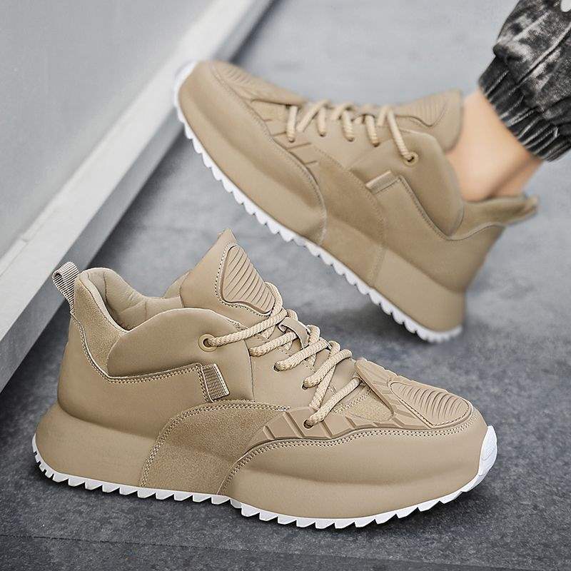 Men's Shoes Autumn 2025 New Trend Versatile Height Increase Casual Sports Shoes Breathable Thick-soled White Trendy Men's Dad Shoes