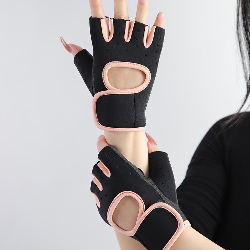 Coexistence Unisex Neoprene Breathable Non-Slip Weightlifting Bodybuilding Strength Training Gloves Open Fingers Gym Fitness