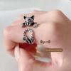 925 Thai Silver Retro Punk Open Ring – Non-Fading European and American Style