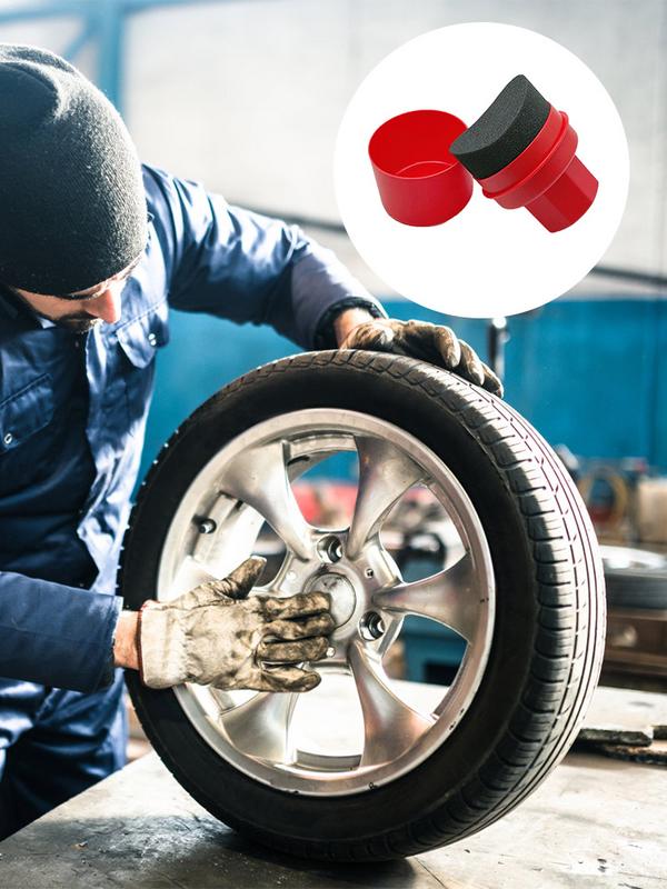 Weicher Glanz Applikator Pinsel Reifenpflegemittel Applikator Pad Ergonomisches Pflegepad zum Wachsen von Reifen für Autozubehör