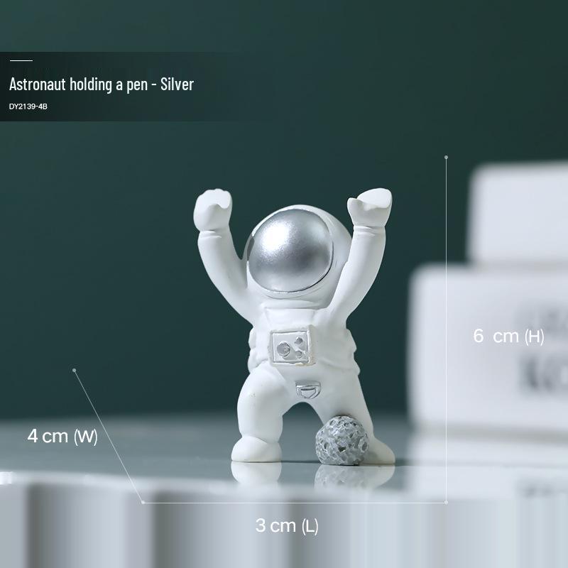 Astronaut Phone Holder, Pen Holder, and Tissue Box for Living Room Resin Ornaments.