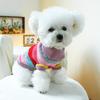 Pet Dog Sweaters Pet Knitted Base Sweater Cat Clothing Soft Colored Striped Sweaters Puppy Clothes Autumn and Winter