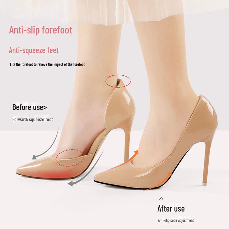 Women's High Heel Forefoot Pads: Invisible, Anti-Slip, Shock Absorbing, Thick Air Bubble Cotton Inserts