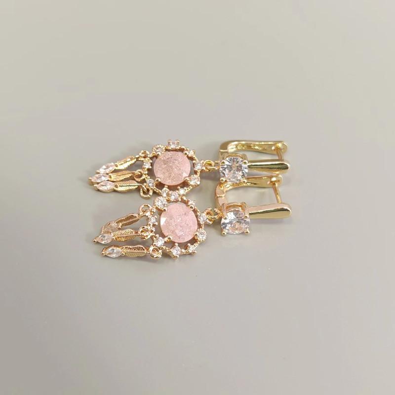 Fashion Party Ohrringe Zirkon Quaste Drop Ohrringe für Frauen 2023 Neue Gold Farbe Hochzeit Engagement Party Schmuck Zubehör