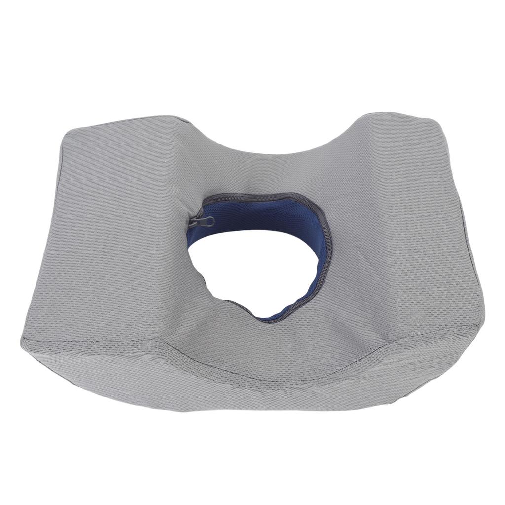 Face Down Pillow Soft Ergonomic Hollow Headrest Face Cushion for Salon Massage Beauty Bed Gray Blue