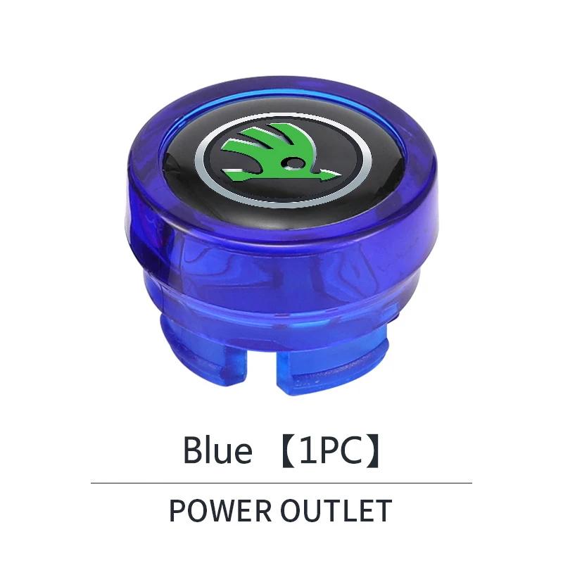 

Car Sticker Car Cigarette Lighter Dust Cover Dustproof Cap Plug For Skoda Octavia A5 A7 A2 Rapid Fabia Superb Kodiaq Auto Access синий