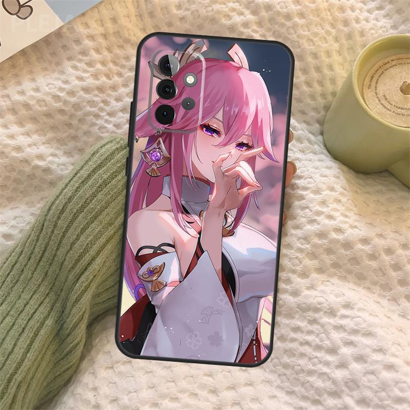 Custodia Genshin Impact Yae Miko Per Samsung Galaxy A06 A26 A16 A56 A36 A05 A22 A32 A52 A54 A34 A14 A55 A15 A53 A33 A35