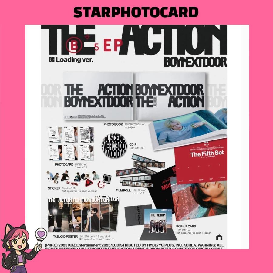 [В НАЛИЧИИ] BOYNEXTDOOR - 5-й EP THE ACTION NORMAL Ver. АЛЬБОМ LOADING + NO POB