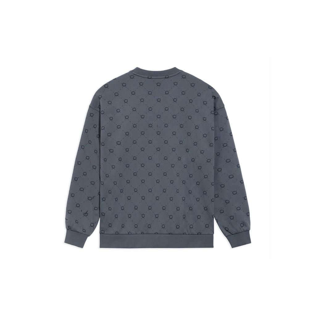 Li-Ning X Disney Tigger Print Pullover Rundhals Sweatshirt Unisex Oberteile Donner-Grau AWDS557-3