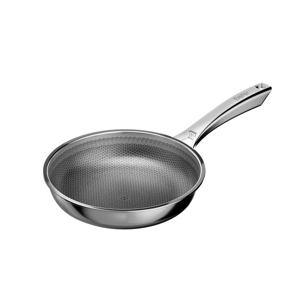 EvoFar 24cm Stainless Steel Hybrid Non-Stick Frying Pan, PFOA-Free, Induction and Gas Stove Compatible